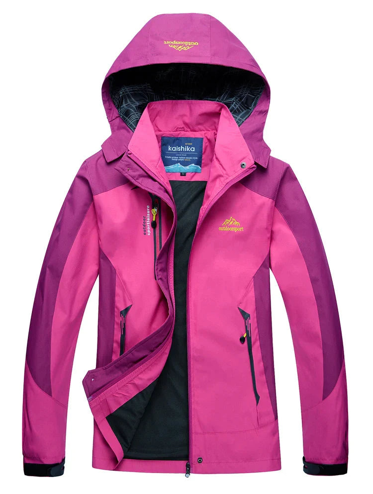 Perrine Damen Windbreaker Wasserdicht Kapuze Sportlich