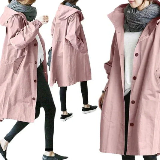 Damen Winterjacke Lange Kapuze Wasserdicht - Eveloria