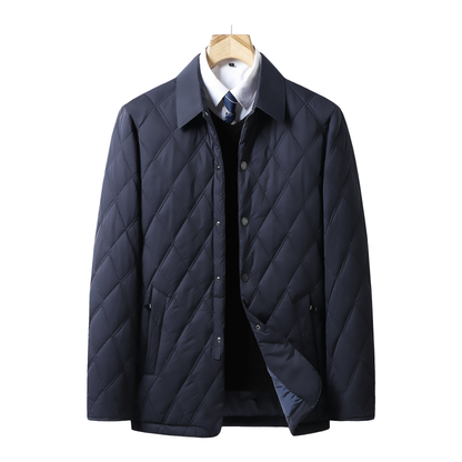 Herren Wintersteppjacke Wasserdicht Schwarz - Eveloria
