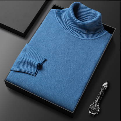 Herren Rollkragenpullover Lässig Baumwolle Beige - Eveloria