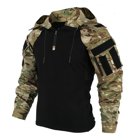 Eveloria Herren Softshell-Jacke Hoodie Tactical Schwarz - Eveloria