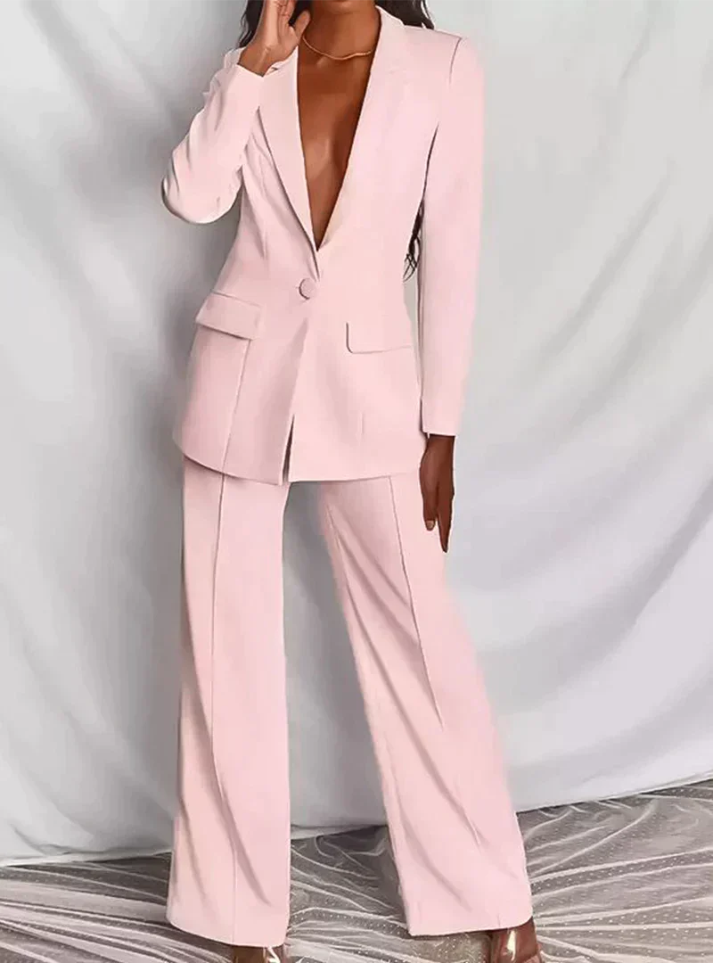 Eveloria Damen Business-Set Blazer Hose
