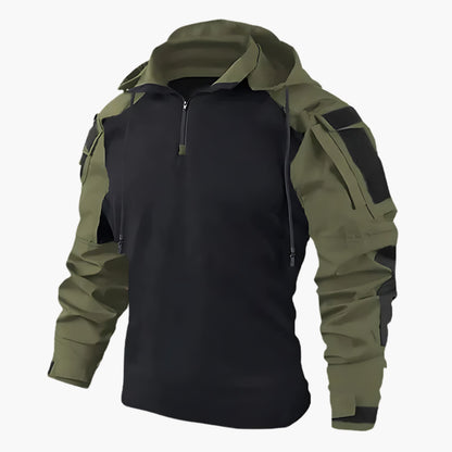 Herren Taktische Jacke Halb-Reißverschluss Kapuze Militärjacke - Eveloria