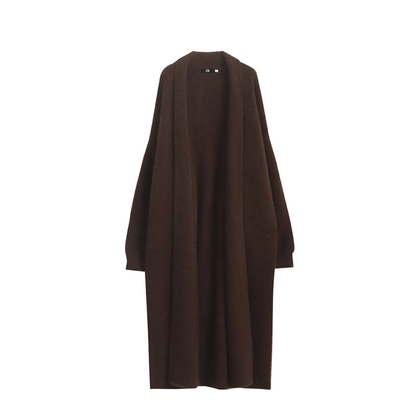 Damen Offener Langer Mantel Stil