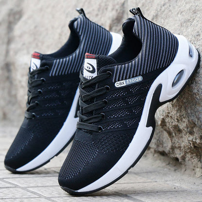 Herren Orthopädische Laufschuhe Atmungsaktives Mesh Schwarz - Eveloria