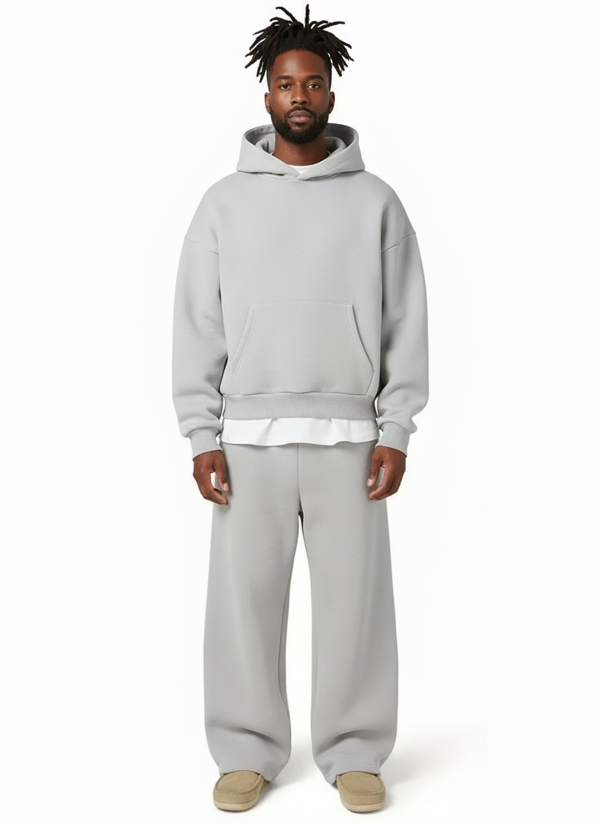 Herren Trainingsanzug Kapuze Gerade Geschnitten Set aus Pullover und - Eveloria
