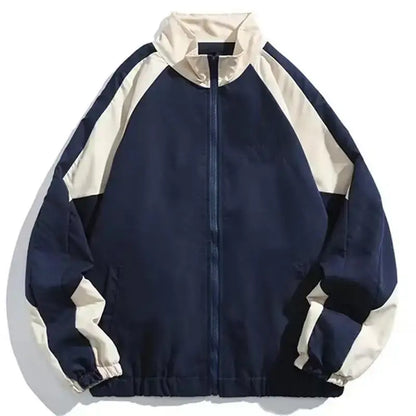 Herren Trainingsjacke Oversized Reißverschluss Windjacke - Eveloria