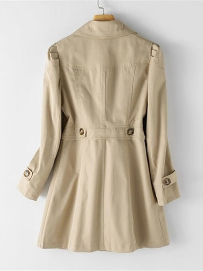 Damen Trenchcoat Zeitloses Design Figurbetonter Schnitt - Eveloria