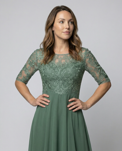 Elegantes Damen Midi Kleid Leicht Luftig