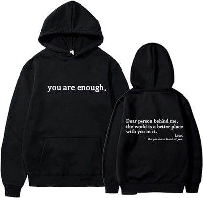 Übergroßer Unisex Hoodie Warm Bedruckt Pullover Schwarz - Eveloria