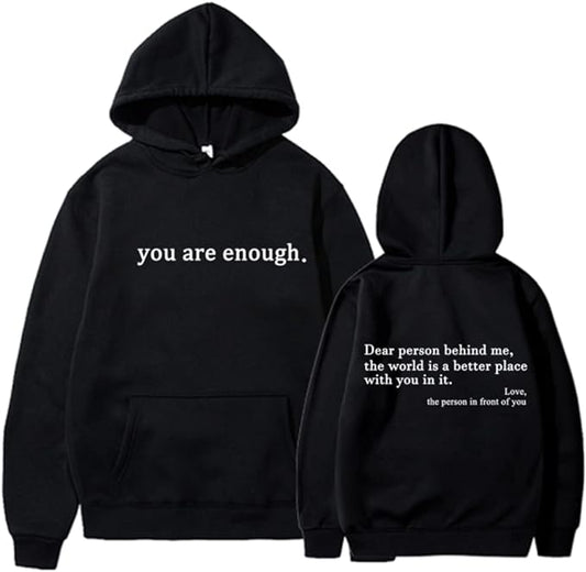 Übergroßer Unisex Hoodie Warm Bedruckt Pullover Schwarz - Eveloria