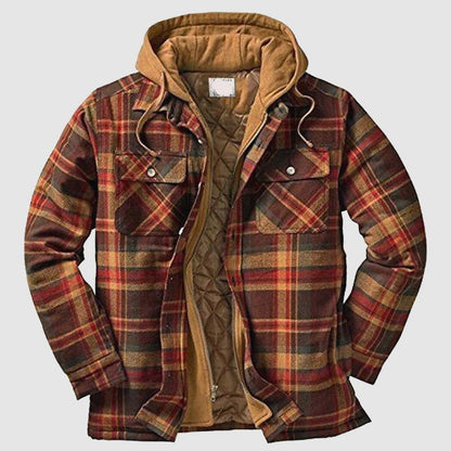 Überziehjacke | Kariert | Kapuzenjacke | Steppfutterjacke | Herrenjacke-Chaps Herrenmode