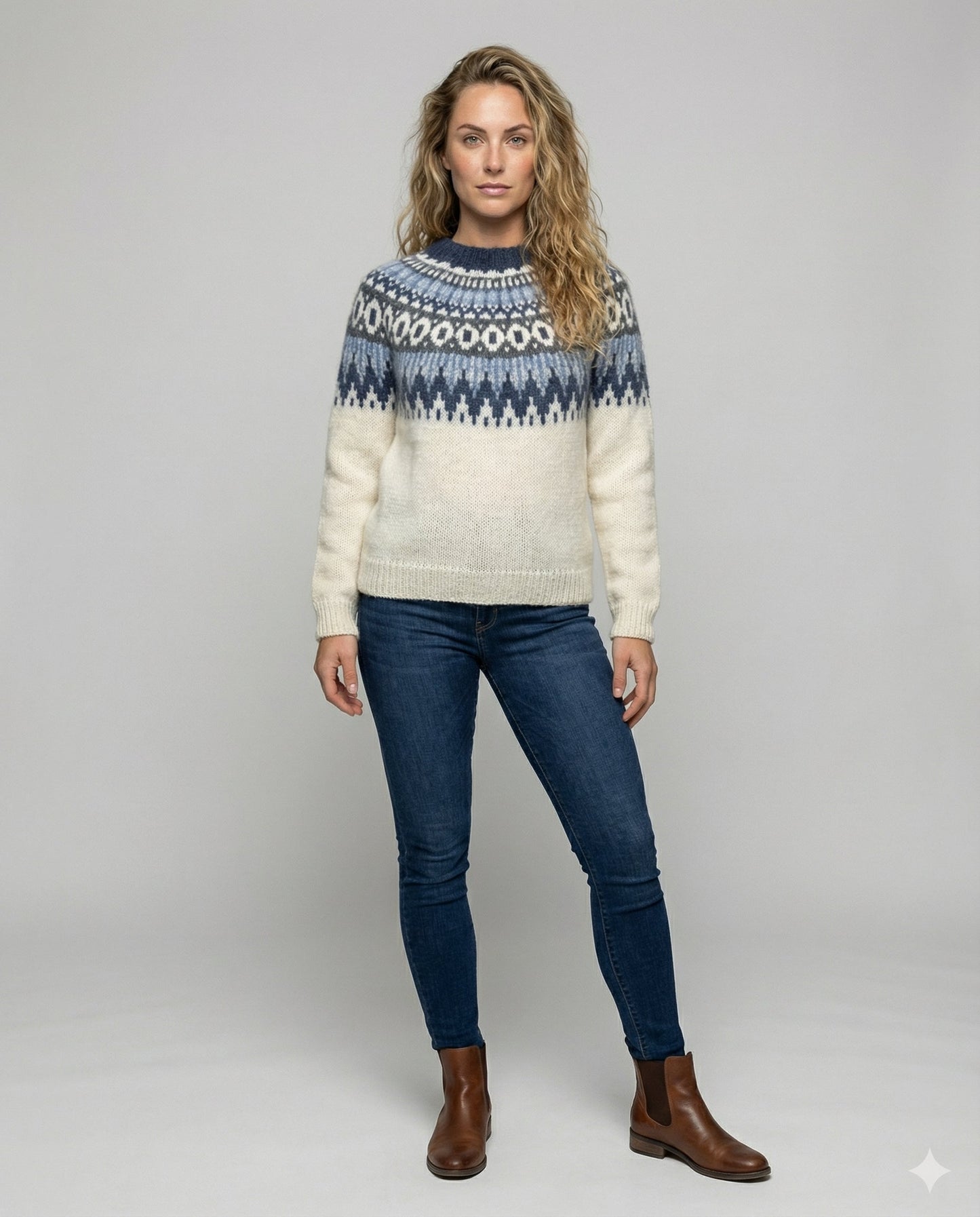 Damen Nordischer Strickpullover