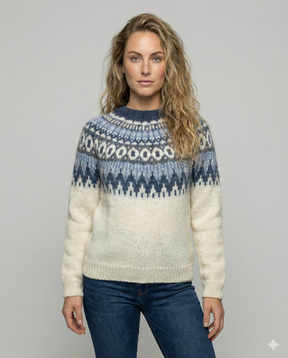Damen Nordischer Strickpullover - Eveloria