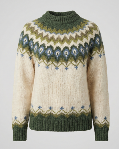 Damen Nordischer Strickpullover