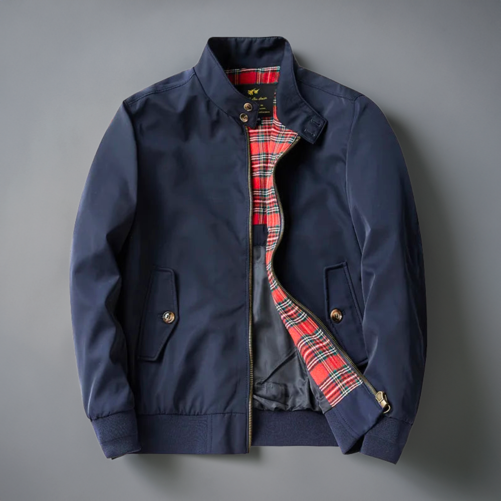 Herren Winterjacke Bomber Karo-Futter