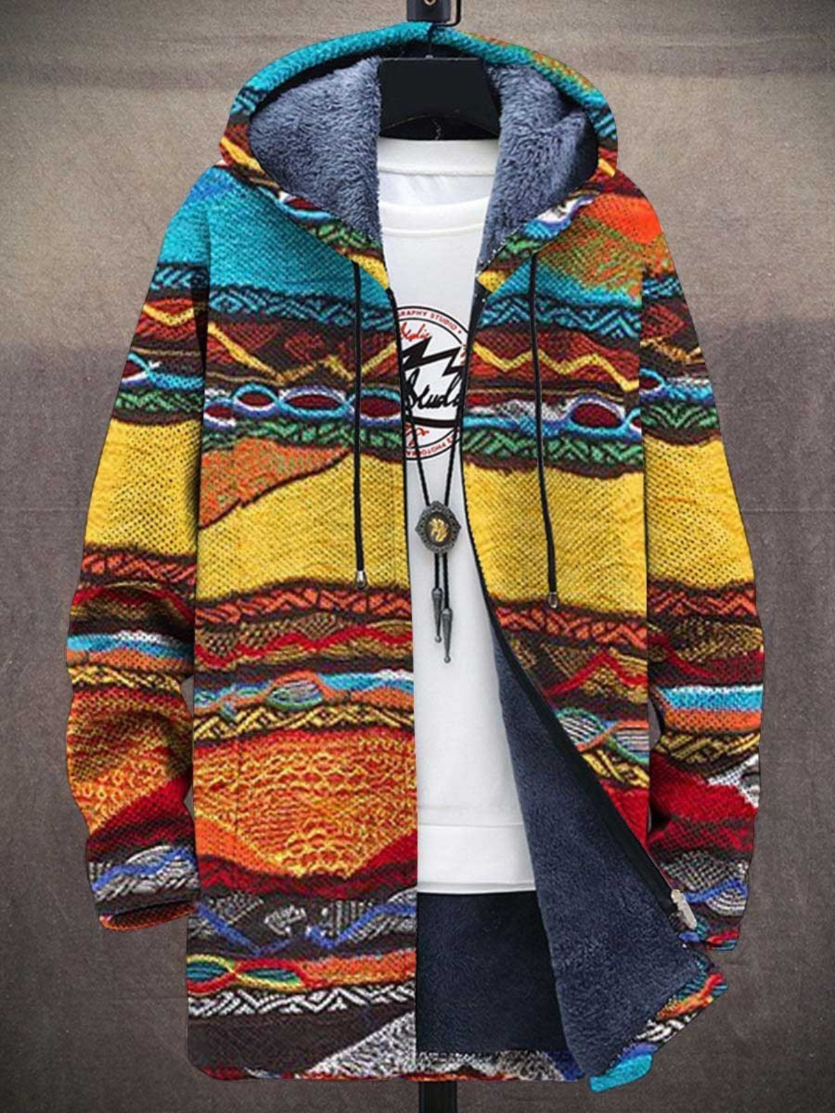 Elegante Damen-Designerjacke Künstlerdruck