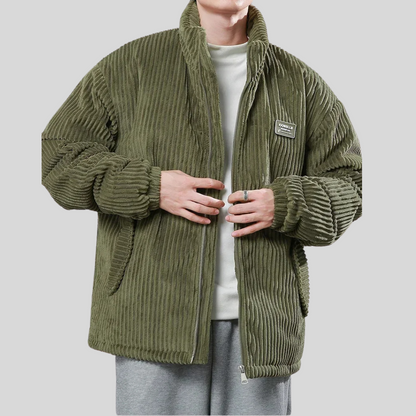 Eveloria Herren Cordjacke Stilvoll Braun
