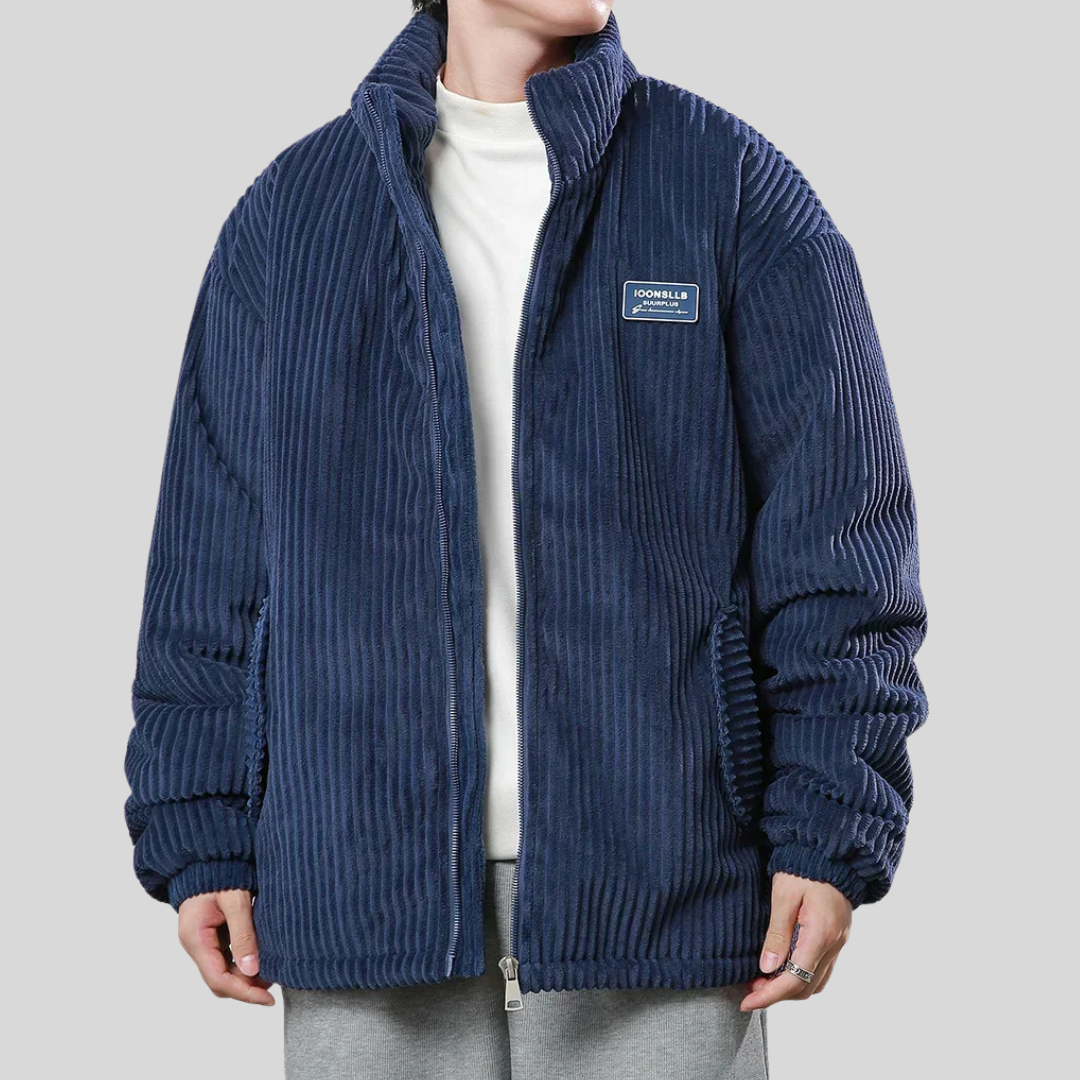 Eveloria Herren Cordjacke Stilvoll Braun