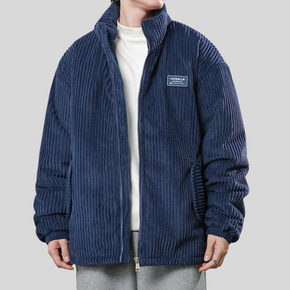 Eveloria Herren Cordjacke Stilvoll Braun