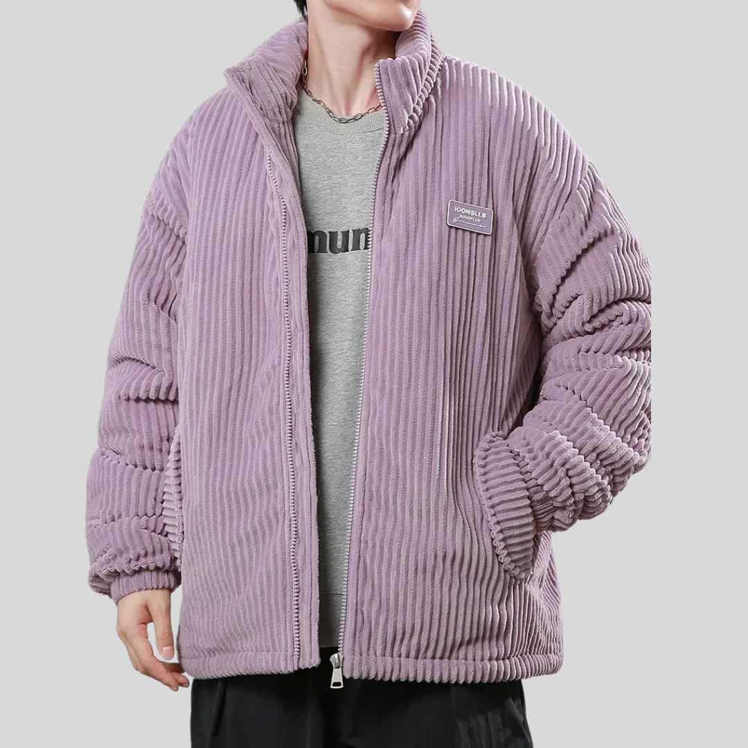 Eveloria Herren Cordjacke Stilvoll Braun