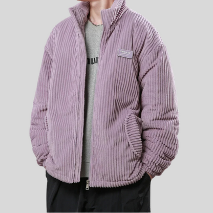 Eveloria Herren Cordjacke Stilvoll Braun