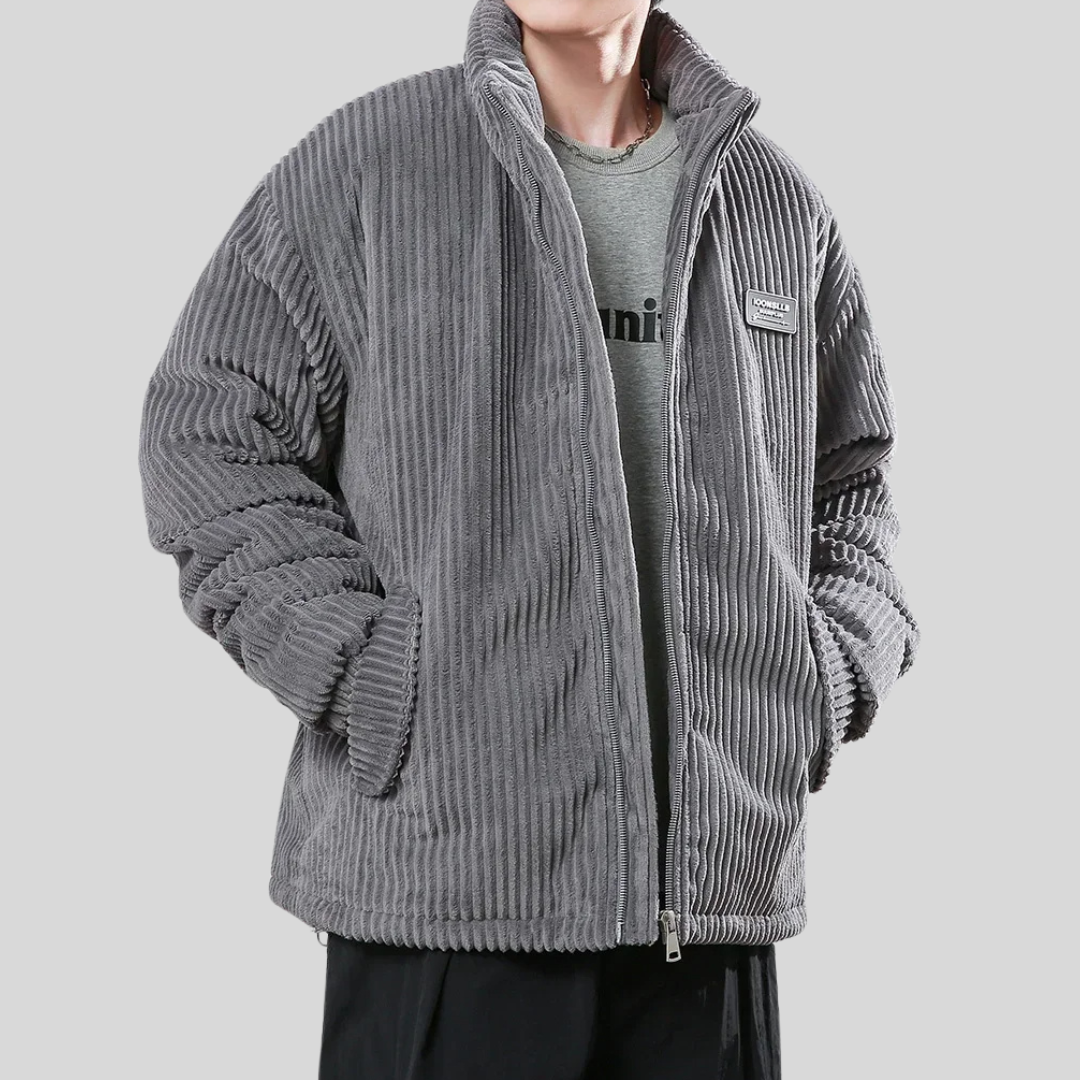 Eveloria Herren Cordjacke Stilvoll Braun