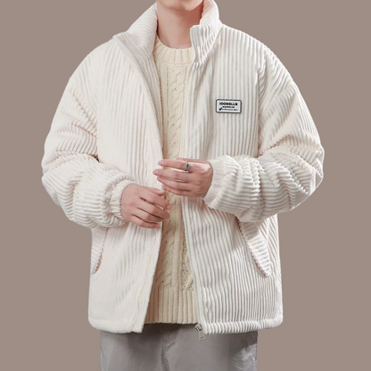 Eveloria Herren Cordjacke Stilvoll Braun