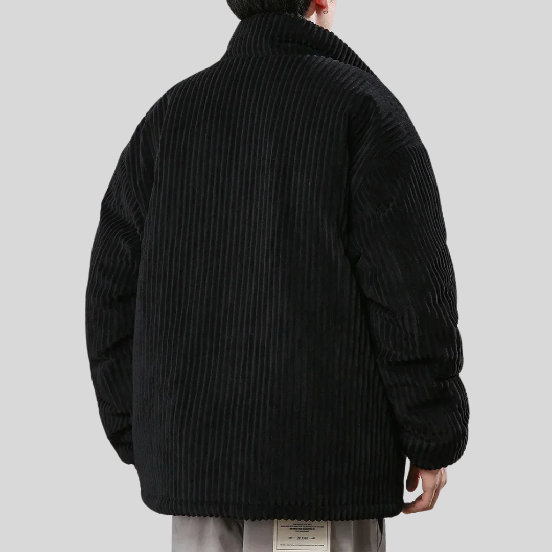 Eveloria Herren Cordjacke Stilvoll Braun