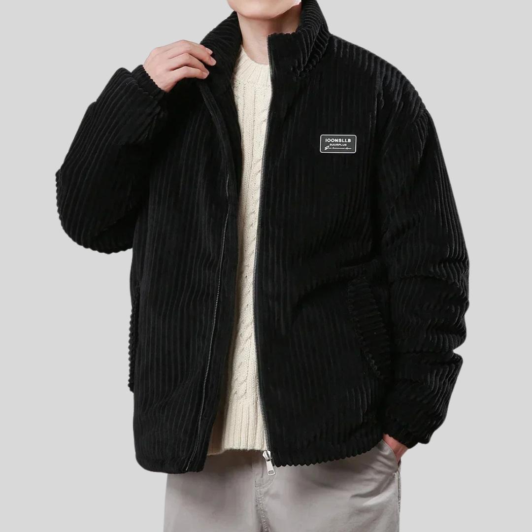 Eveloria Herren Cordjacke Stilvoll Braun