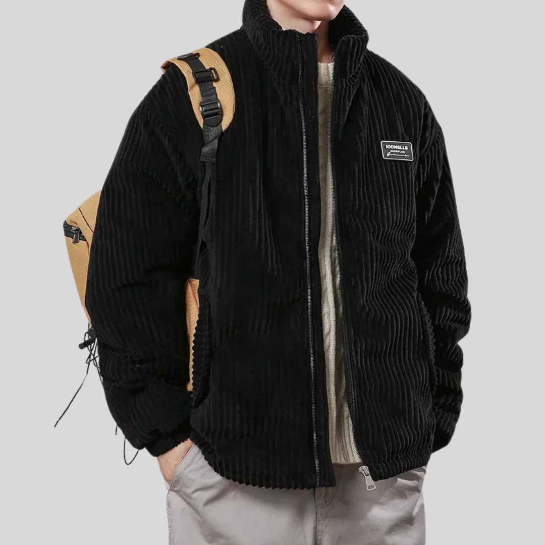 Eveloria Herren Cordjacke Stilvoll Braun