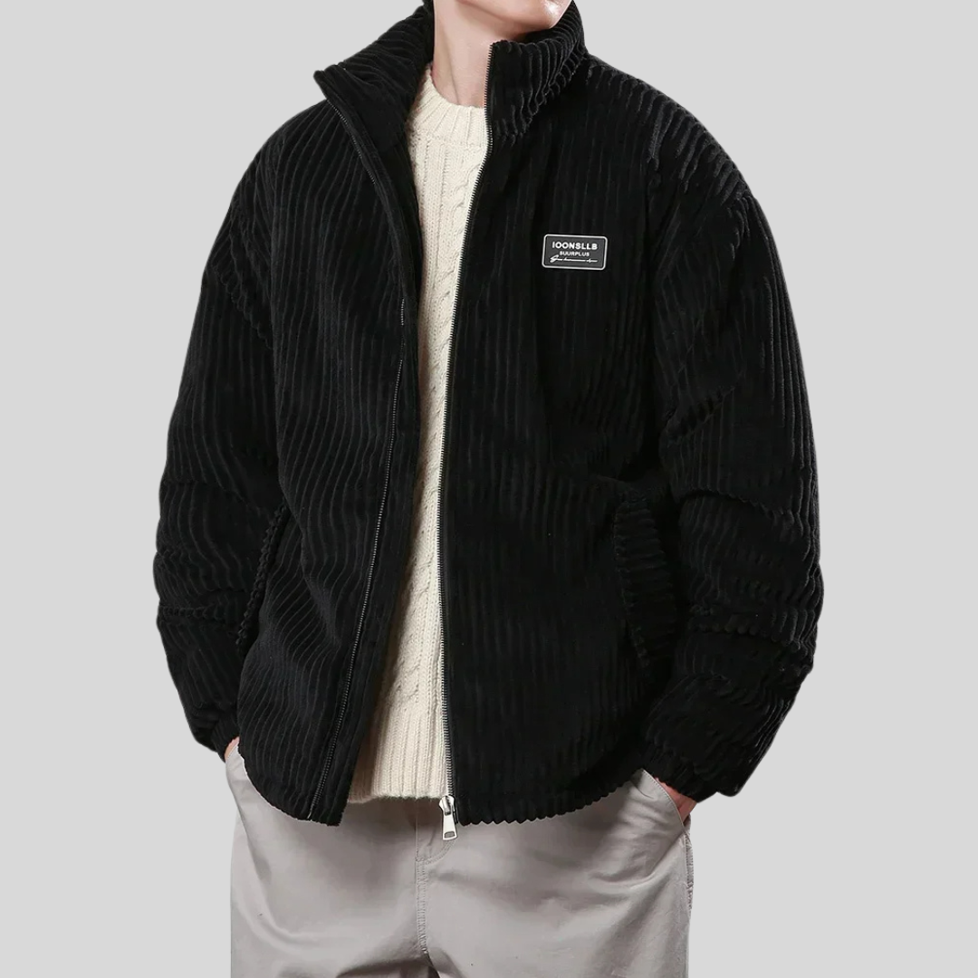 Eveloria Herren Cordjacke Stilvoll Braun