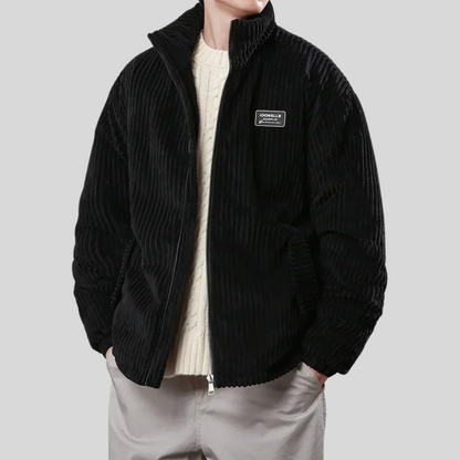 Eveloria Herren Cordjacke Stilvoll Braun