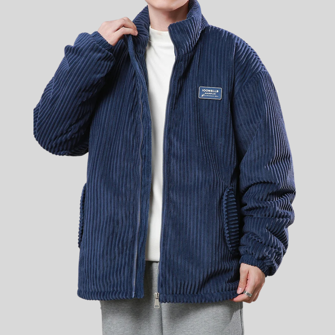 Eveloria Herren Cordjacke Stilvoll Braun