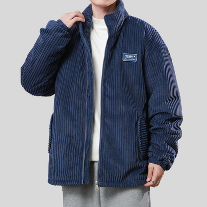 Eveloria Herren Cordjacke Stilvoll Braun