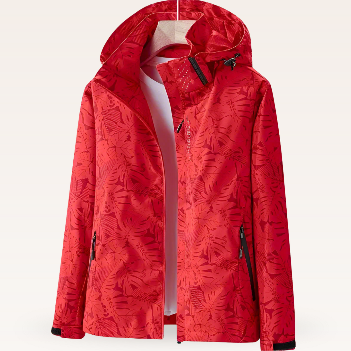 Damen Freizeitjacke Wasserabweisend Blattmuster