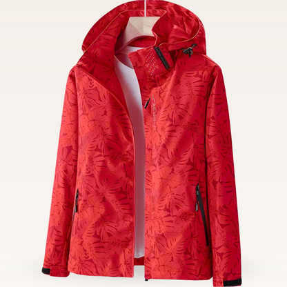 Damen Freizeitjacke Wasserabweisend Blattmuster