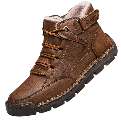 Herren Winterschuhe Knöchelhoch Schnürung Klettverschluss