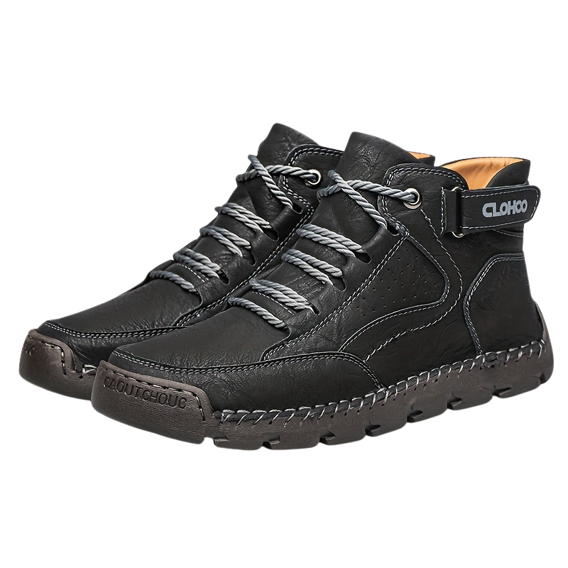 Herren Winterschuhe Knöchelhoch Schnürung Klettverschluss