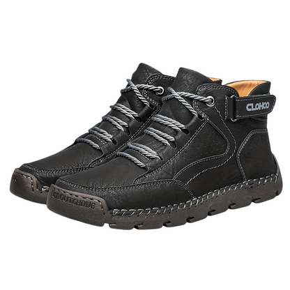 Herren Winterschuhe Knöchelhoch Schnürung Klettverschluss