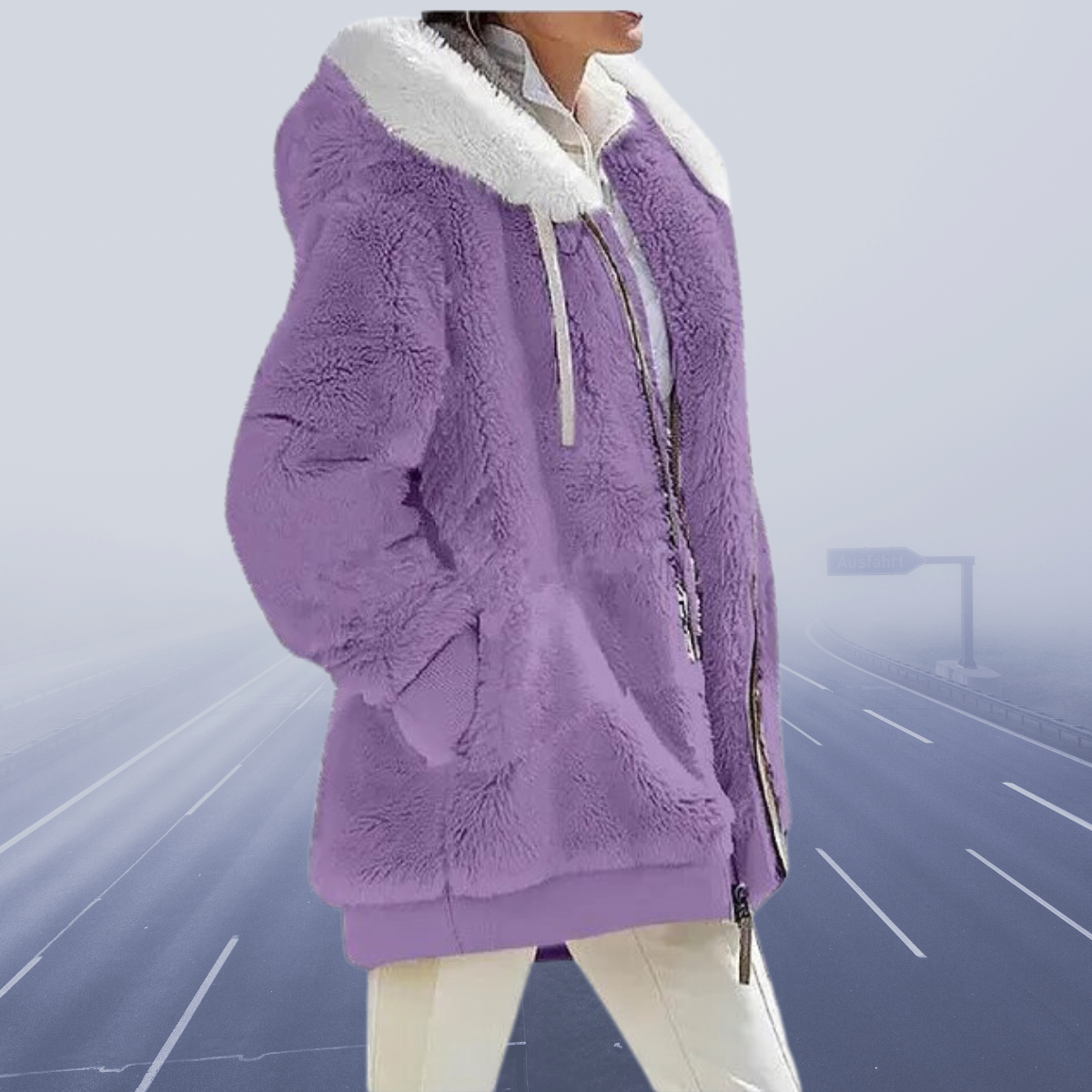Eveloria Damen Fleece Hoodie Lässig Grau