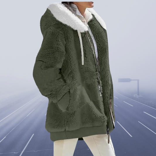 Eveloria Damen Fleece Hoodie Lässig Grau - Eveloria