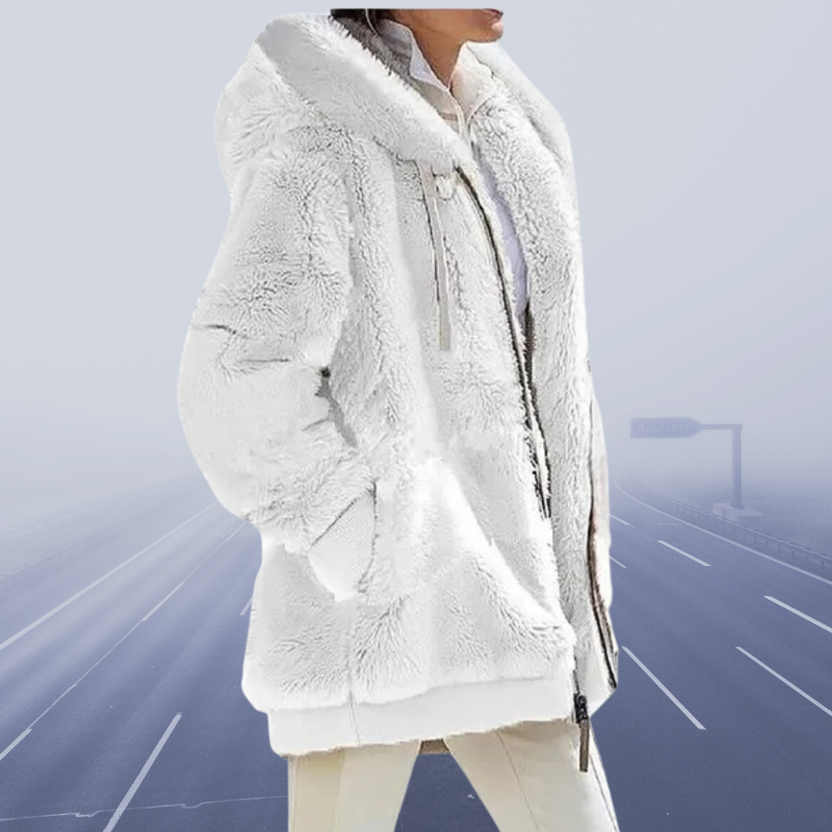Eveloria Damen Fleece Hoodie Lässig Grau