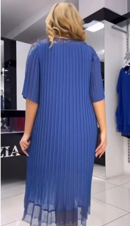 Eveloria Damen Plissiertes Sommerkleid