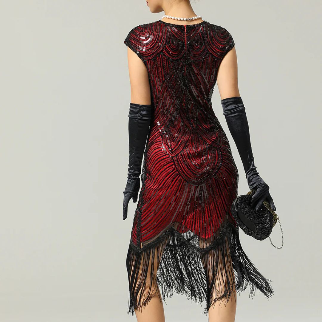 Eveloria Damen Gatsby-Kleid Glitzernd