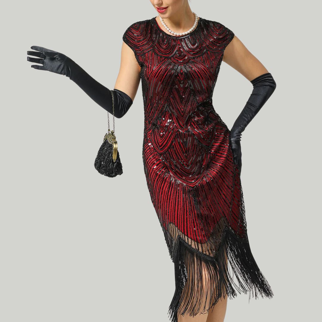 Eveloria Damen Gatsby-Kleid Glitzernd