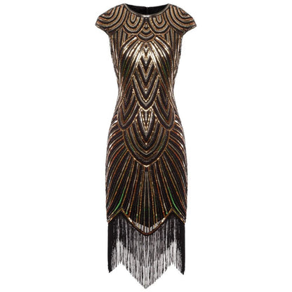 Eveloria Damen Gatsby-Kleid Glitzernd