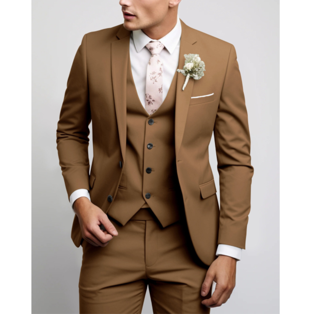 Herren Slim-Fit Komplettanzug