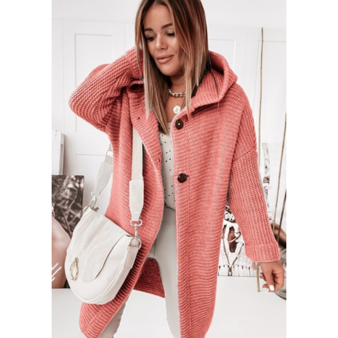 Damen Cardigan Mit Kapuze