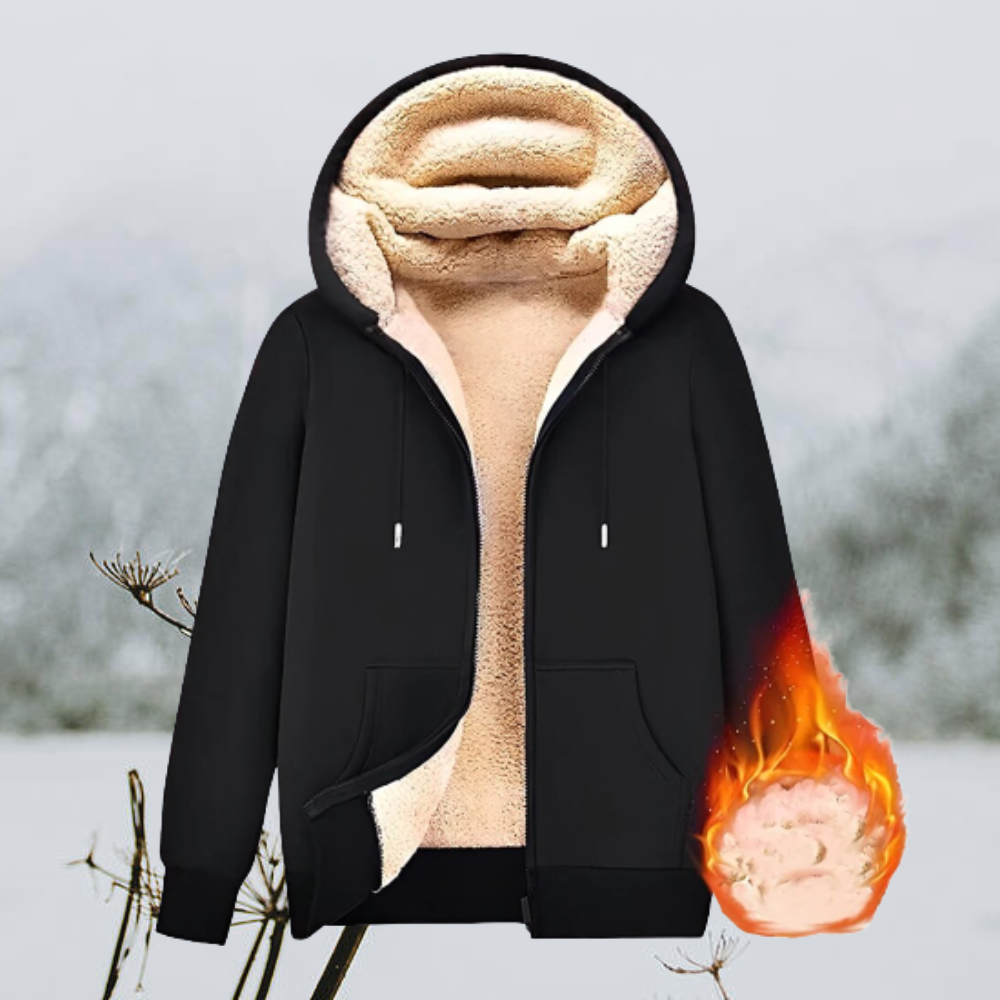 Herren Fleecejacke Teddyfutter Warm Beige - Eveloria
